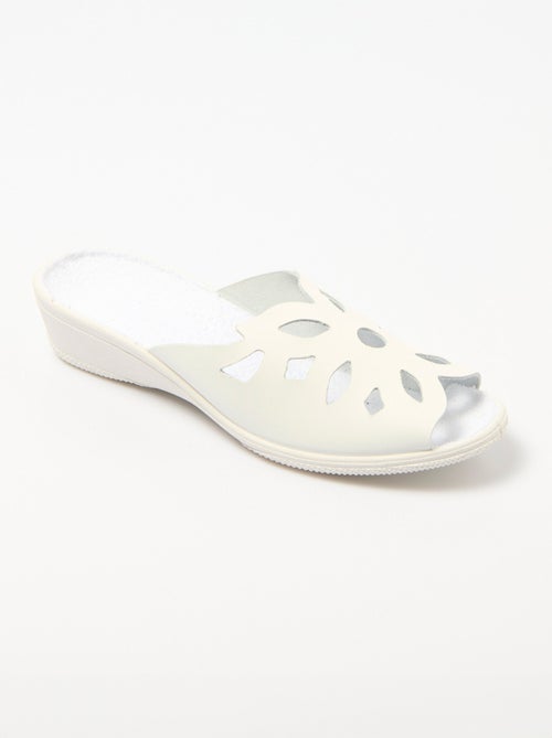 Mules anchos confort de piel - Afibel - Kiabi