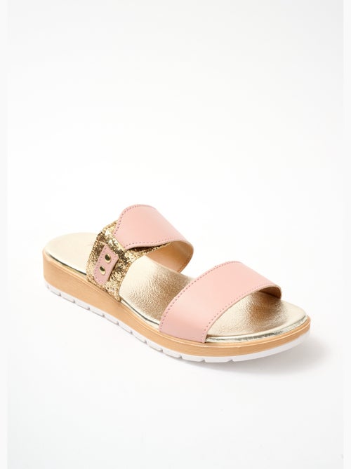 Mules anchos y cómodos con lentejuelas - Afibel - Kiabi