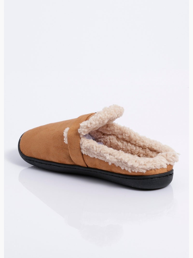 Mules antideslizantes con forro de ante - AFIBEL Camel - Kiabi