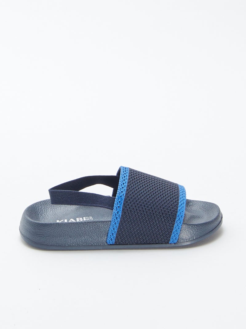 Mules / chanclas en dos materiales AZUL - Kiabi