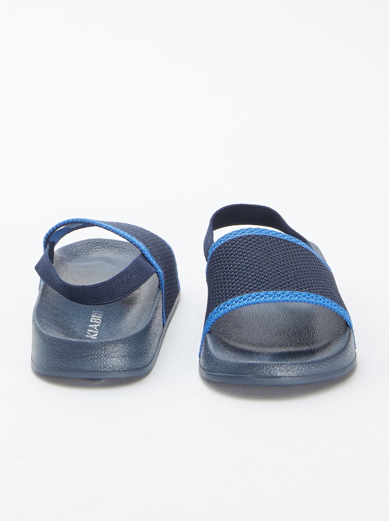 Mules / chanclas en dos materiales AZUL - Kiabi