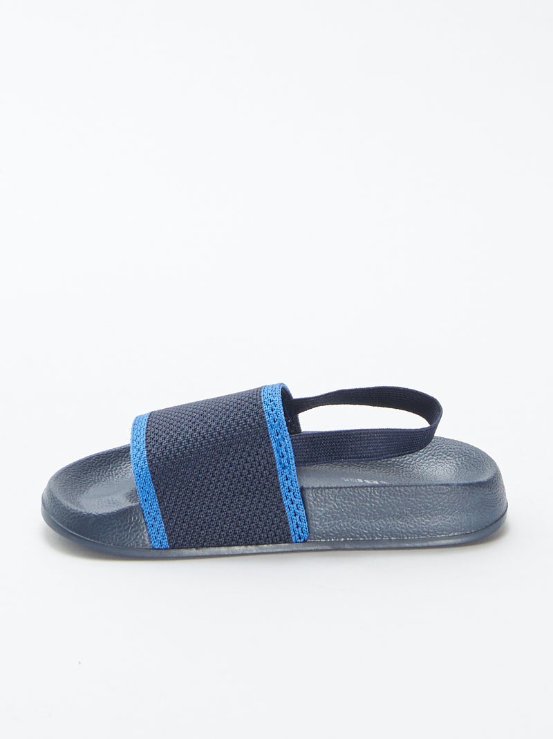 Mules / chanclas en dos materiales AZUL - Kiabi
