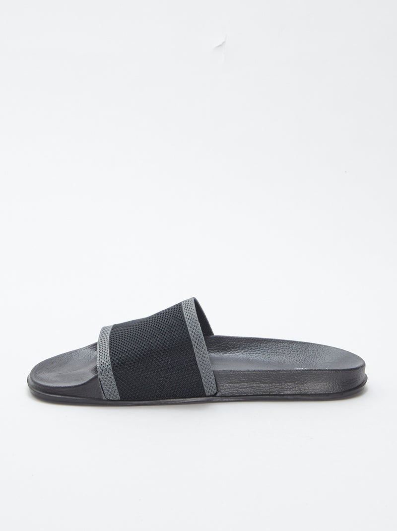Mules / chanclas en dos materiales NEGRO - Kiabi
