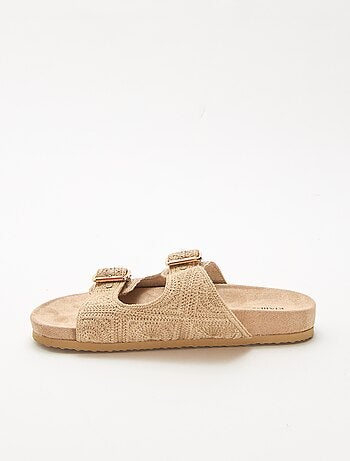 Mules con doble tira de macramé