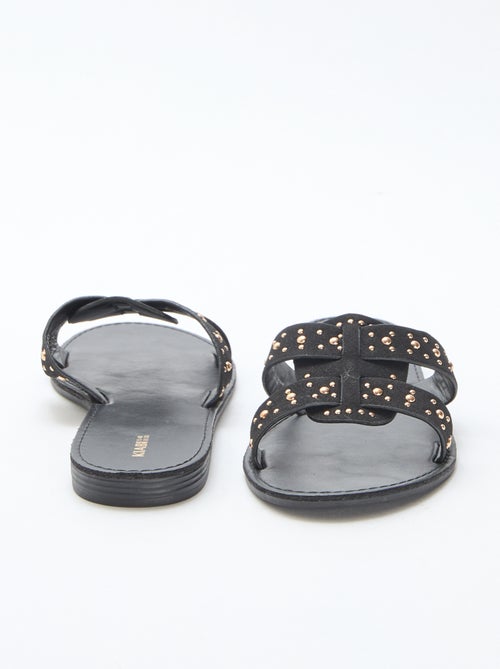 Mules con tira de macramé brillante - Kiabi