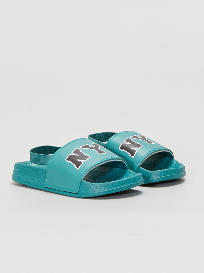 Mules con tira de sujeción VERDE - Kiabi