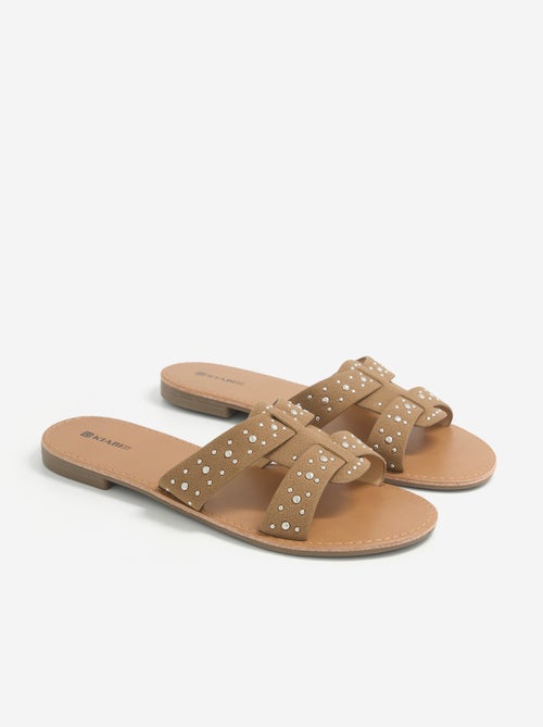 Mules con tiras de tachuelas - Kiabi