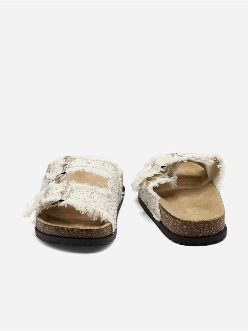 Mules correa cruzada Beige - Kiabi