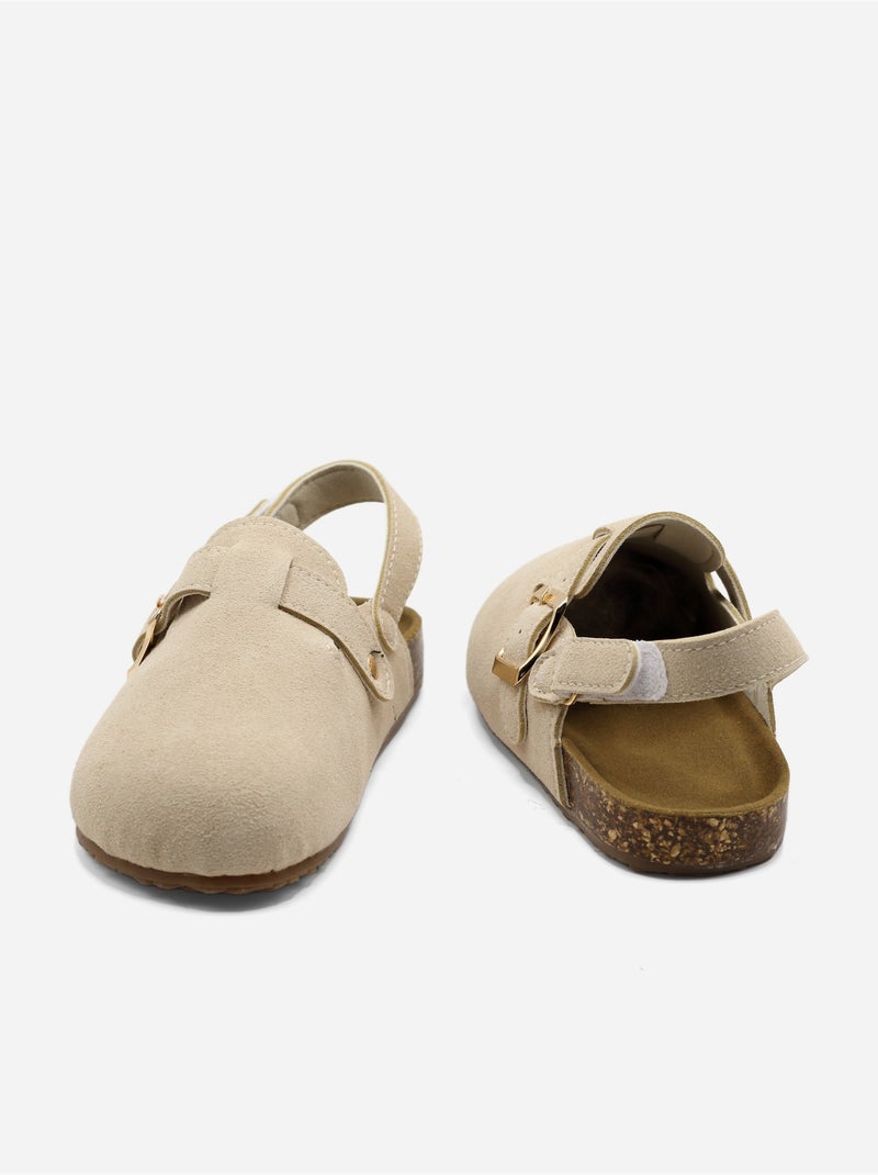 Mules correa cruzada Beige - Kiabi