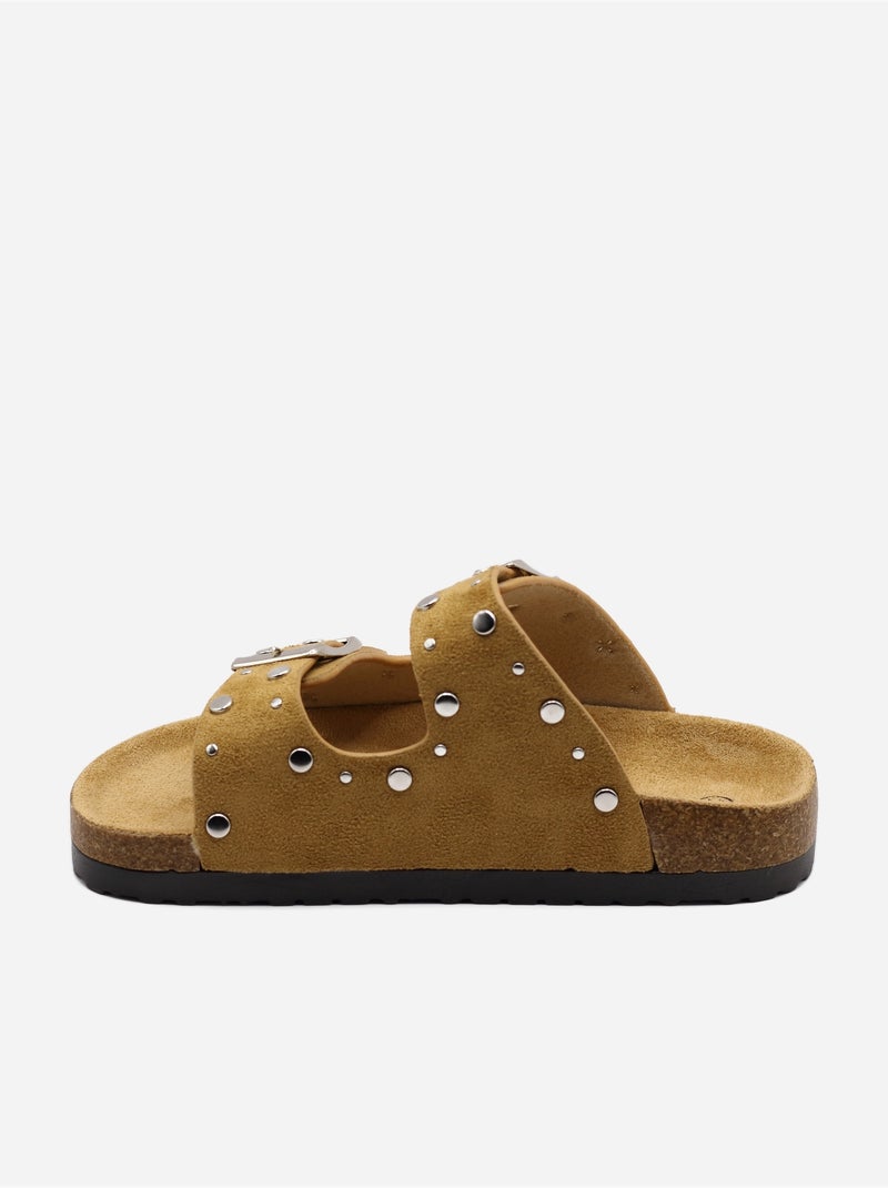 Mules correa cruzada Camel - Kiabi