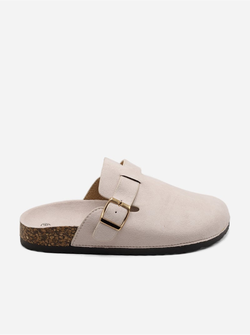 Mules correa cruzada Crema - Kiabi