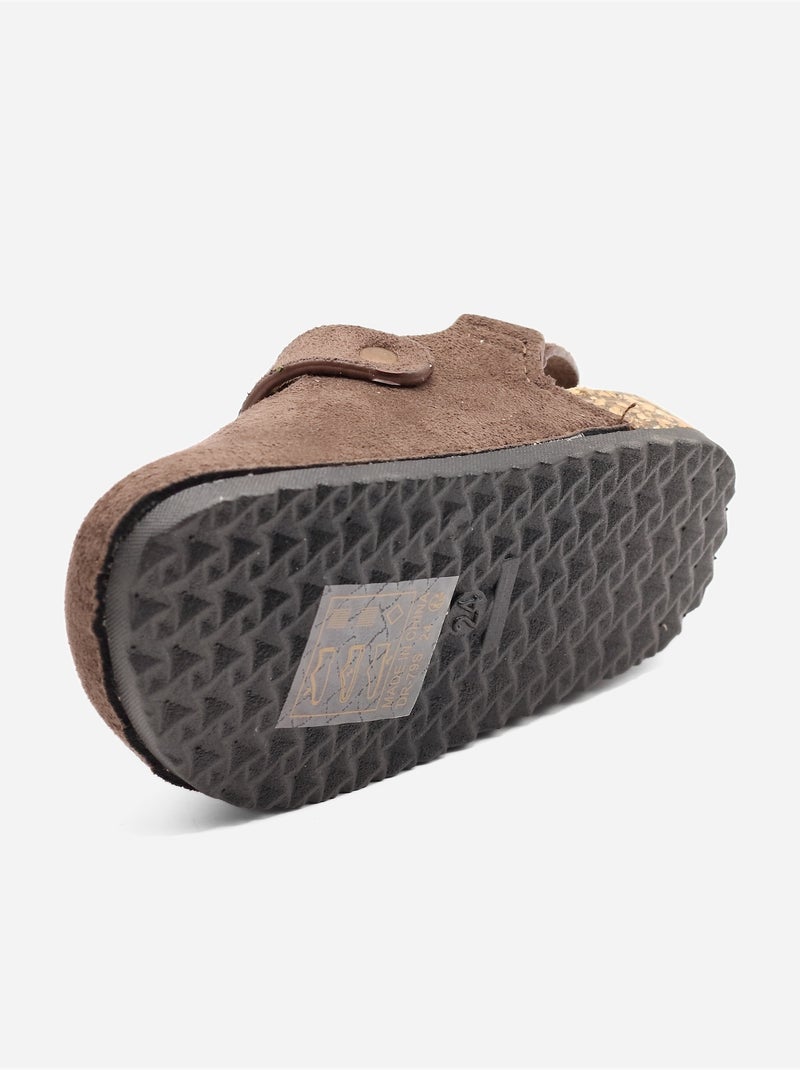 Mules correa cruzada Marrón - Kiabi