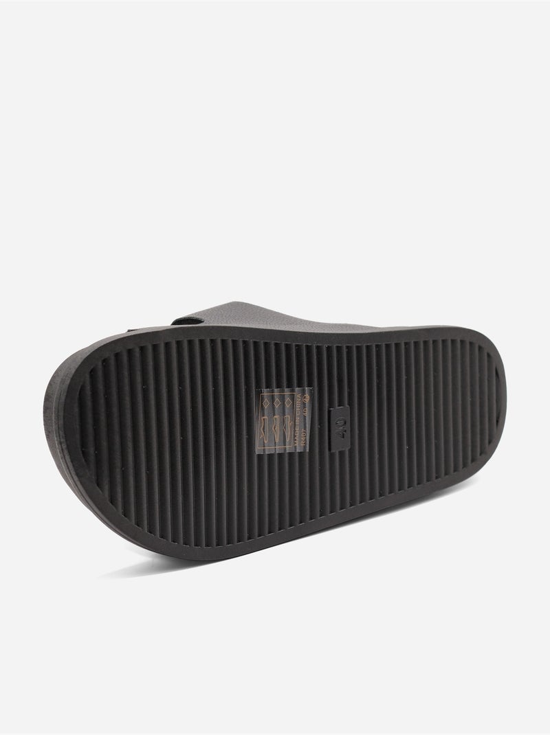 Mules correa cruzada Negro - Kiabi