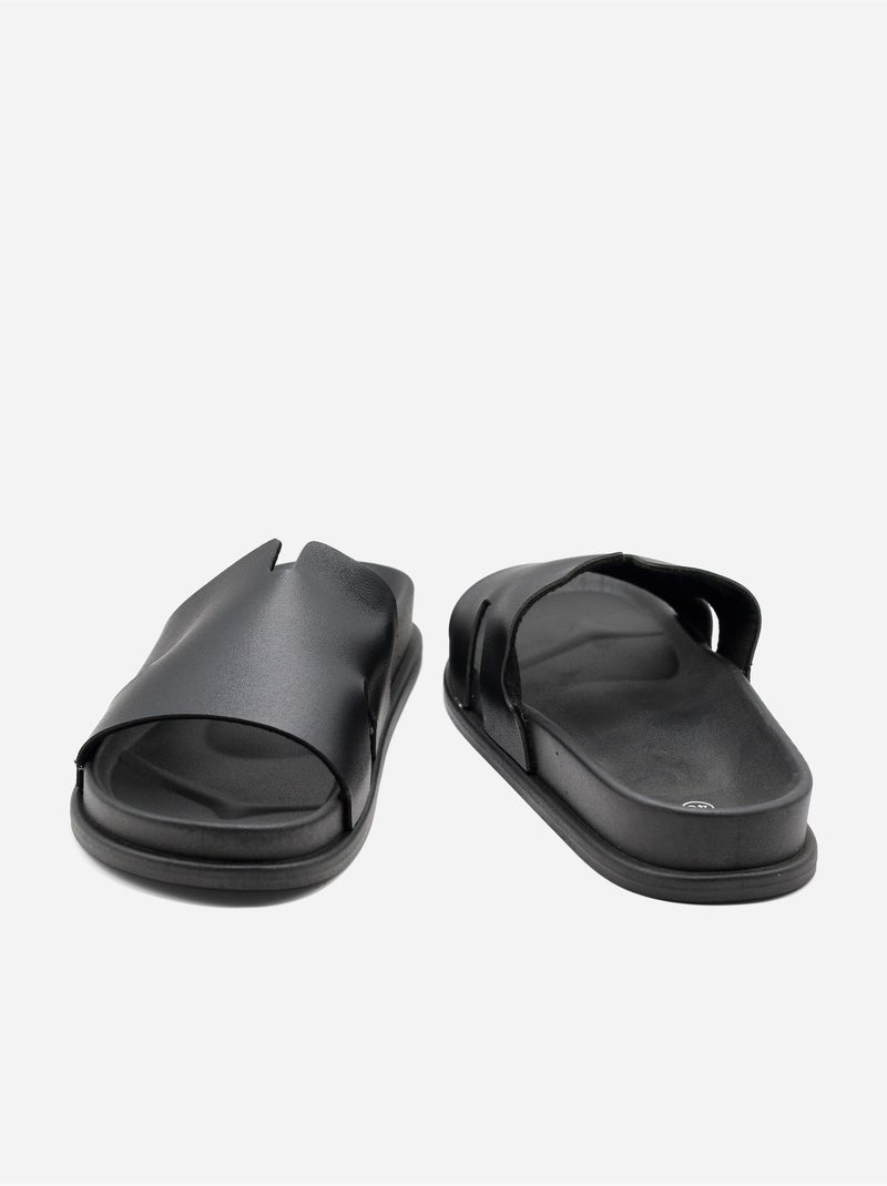 Mules correa cruzada Negro - Kiabi