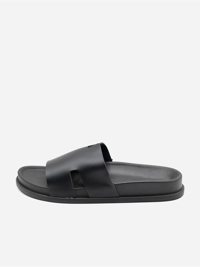 Mules correa cruzada Negro - Kiabi