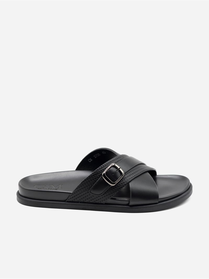 Mules correa cruzada Negro - Kiabi