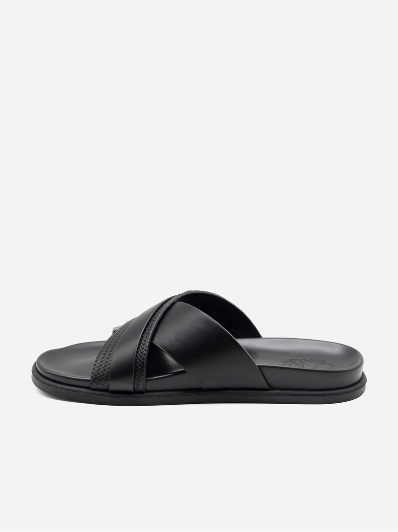 Mules correa cruzada Negro - Kiabi