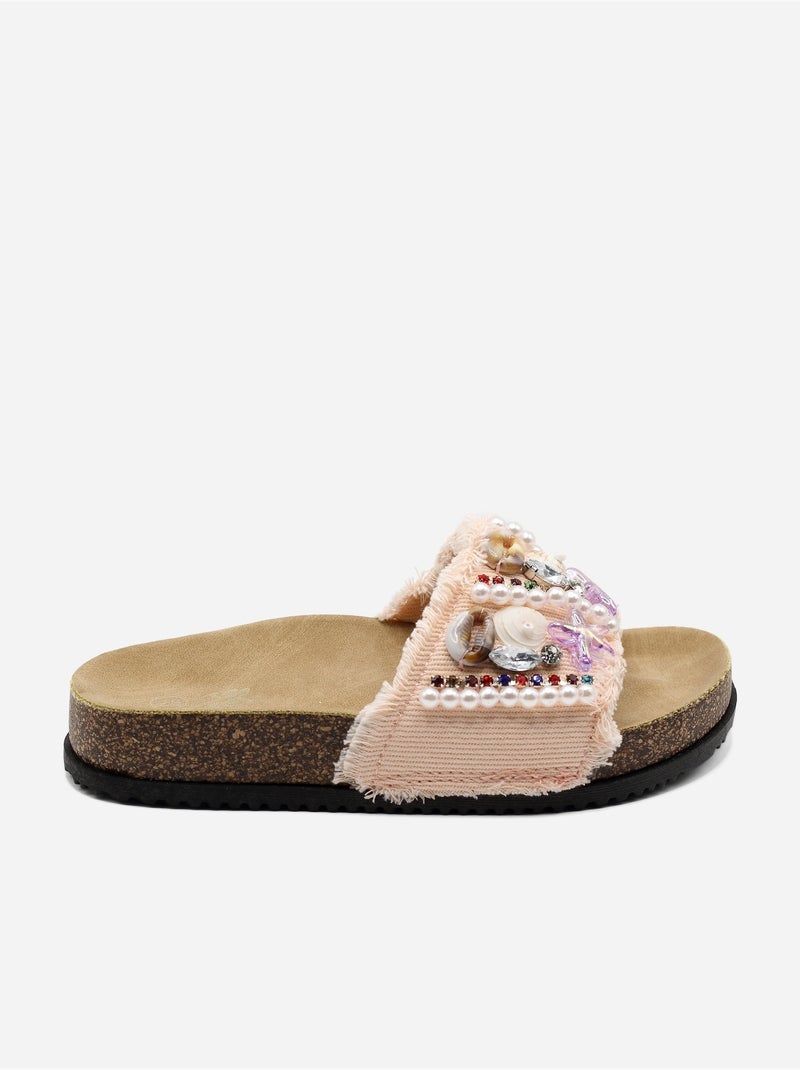 Mules correa cruzada Rosa - Kiabi