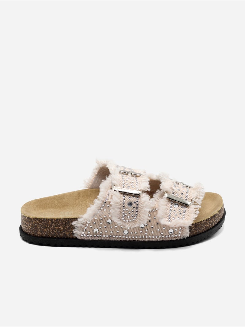 Mules correa cruzada Rosa - Kiabi