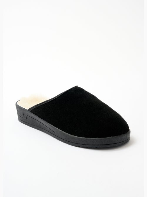 Mules de ancho cómodo forrados de piel - Afibel - Kiabi
