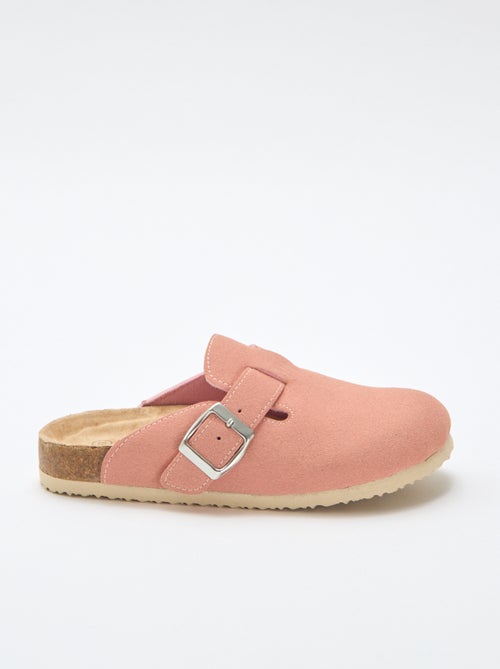 Mules de antelina con correas - Kiabi