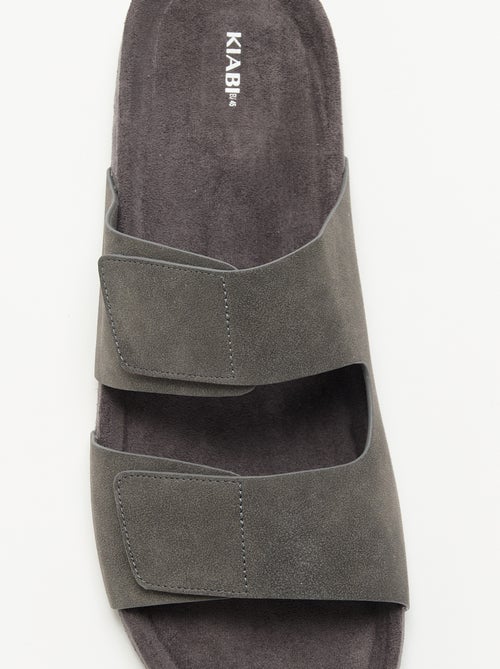 Mules de antelina con tiras de velcro - Kiabi Mules de antelina con tiras de velcro - Kiabi