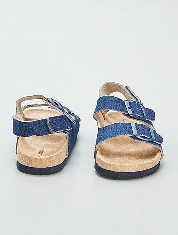 Mules de antelina con velcros