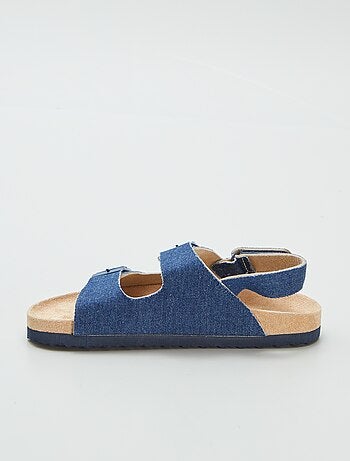 Mules de antelina con velcros