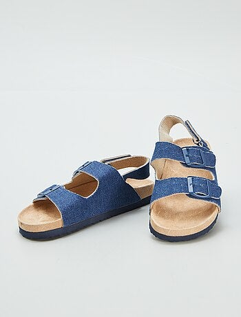 Mules de antelina con velcros