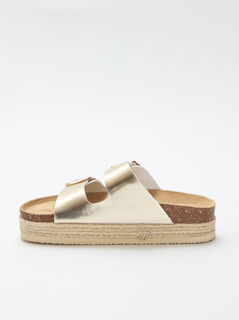 Mules de doble tira Amarillo - Kiabi