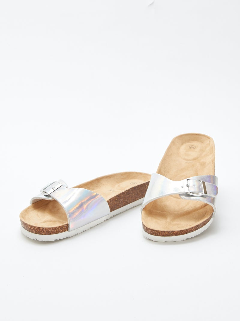 Mules de efecto holográfico BEIGE - Kiabi