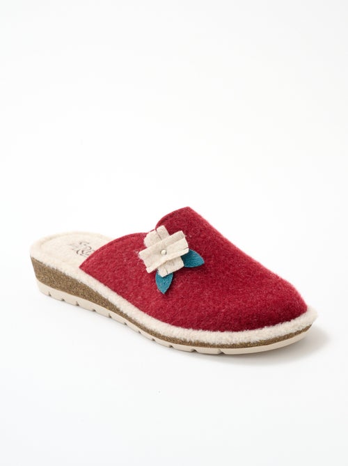 Mules de fieltro comodidad ancho aplicación elegante - Afibel - Kiabi