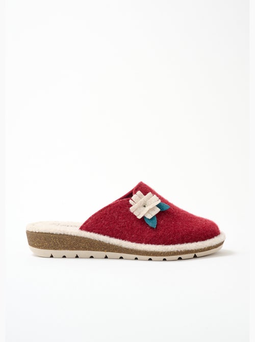 Mules de fieltro comodidad ancho aplicación elegante - Afibel - Kiabi