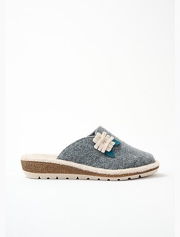 Mules de fieltro comodidad ancho aplicación elegante - Afibel