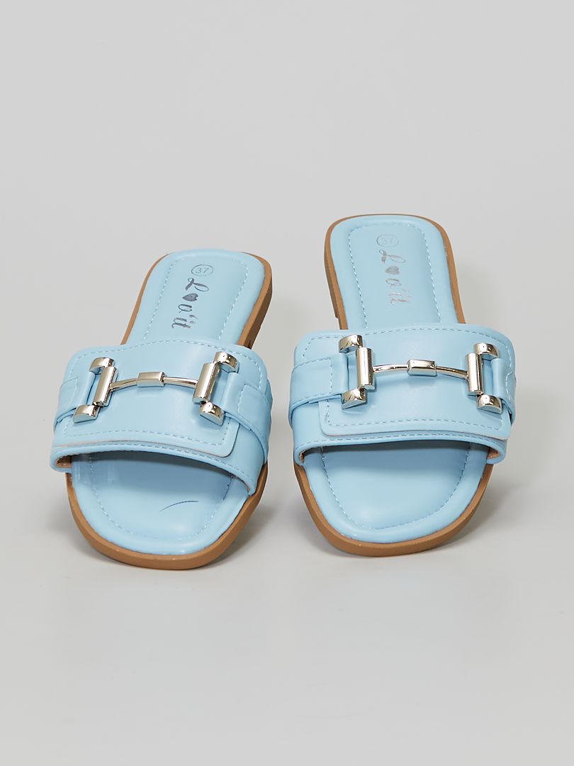 Mules azules best sale