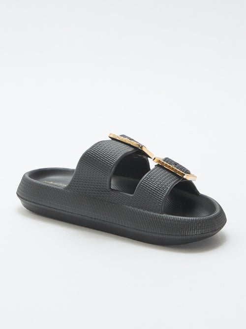 Mules de piscina con hebillas de strass - Kiabi