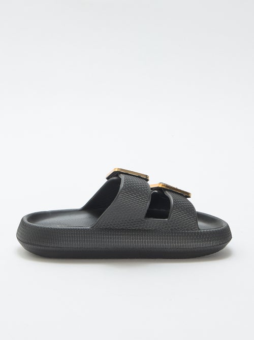 Mules de piscina con hebillas de strass - Kiabi