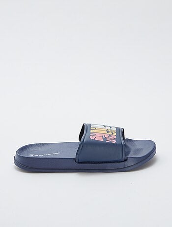 Mules de playa con estampados de palmeras 'My beach spirit'