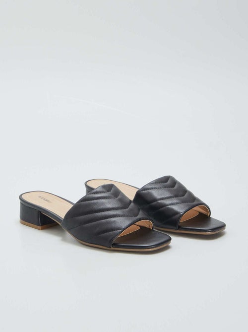 Mules de tacón con tira acolchada - Kiabi