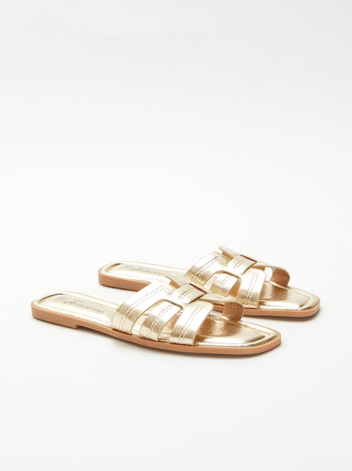 Mules efecto piel craquelada - Kiabi