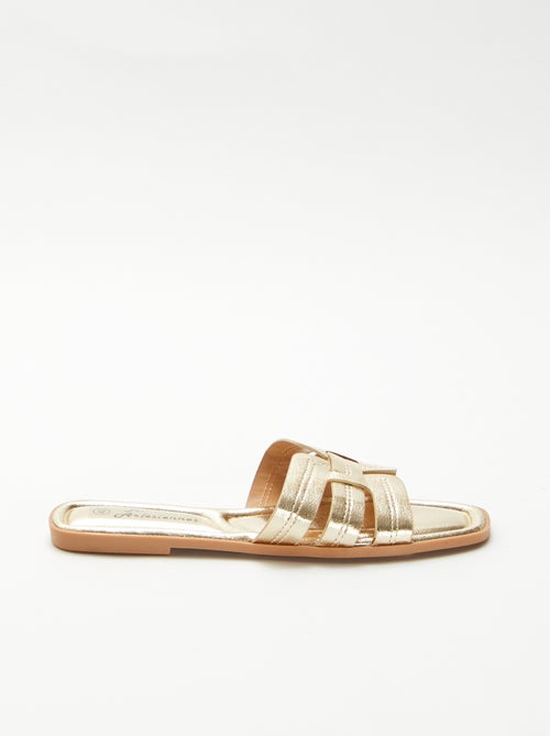 Mules efecto piel craquelada - Kiabi