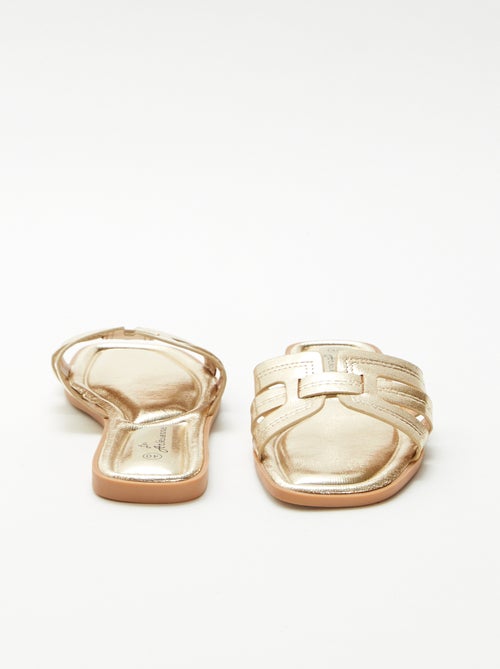 Mules efecto piel craquelada - Kiabi