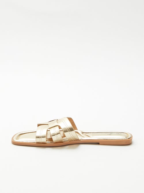 Mules efecto piel craquelada - Kiabi
