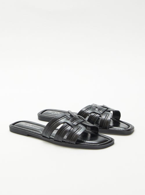 Mules efecto piel craquelada - Kiabi
