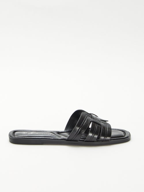 Mules efecto piel craquelada - Kiabi