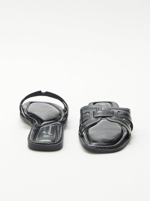 Mules efecto piel craquelada - Kiabi