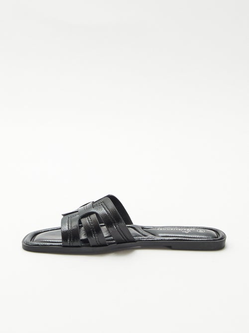 Mules efecto piel craquelada - Kiabi
