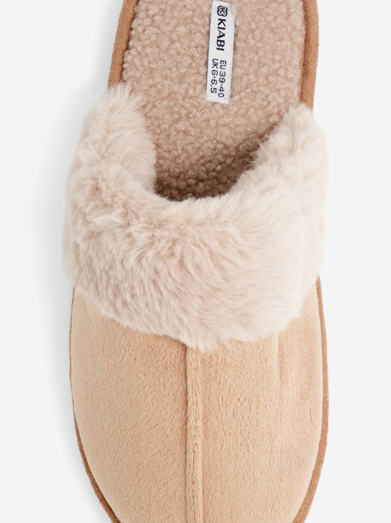 Mules forradas Marron - Kiabi