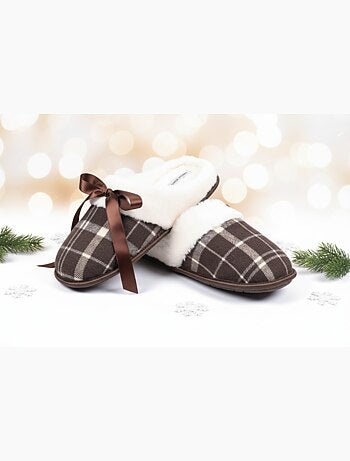 Mules hombre Jacquard escocés MU9732