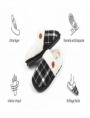 Mules hombre Jacquard escocés MU9732
